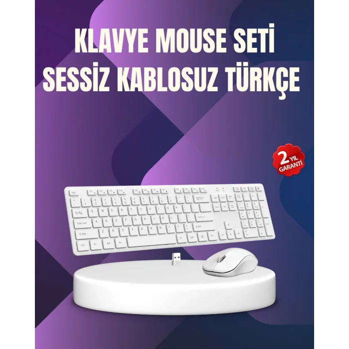 Kablosuz Klavye Mouse Takımı - Ergonomik, Sessiz ve Enerji Tasarruflu