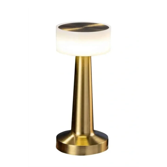 Kablosuz Renkli Masa ve Gece Lambası Altın Rengi Dokunmatik Led Lamba