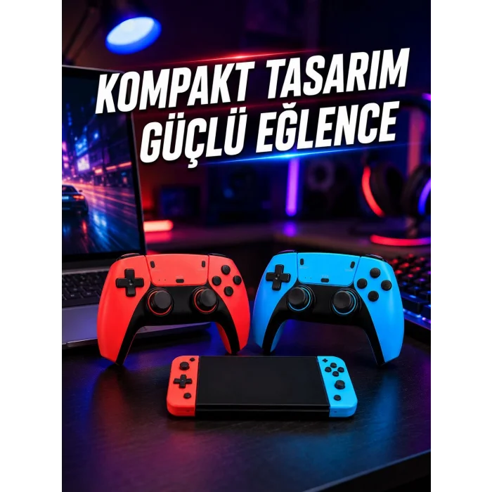 Kablosuz Retro Oyun Konsolu HDMI TV Bağlantılı Çift Gamepad Seti