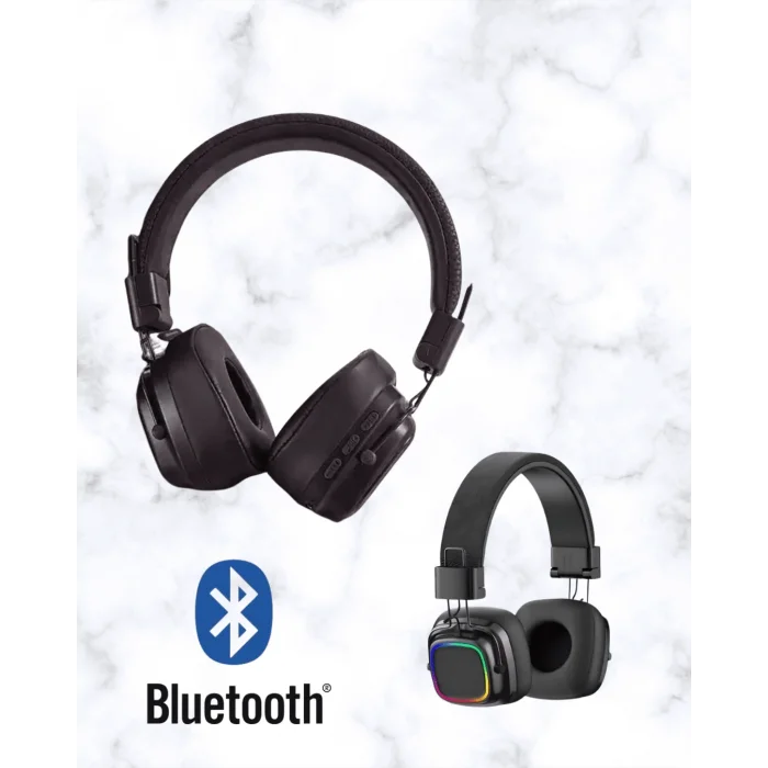 Kablosuz RGB Işıklı Katlanabilir Bluetooth Kulak Üstü Kulaklık
