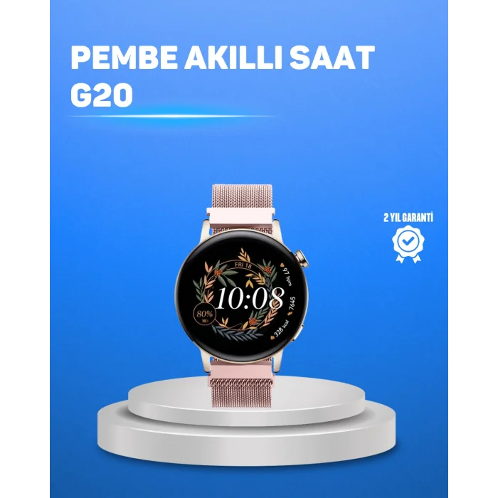 Kablosuz Şarjlı Tam Ekran Akıllı Saat – Türkçe Dil Desteği ve Uzun Pil Ömrü