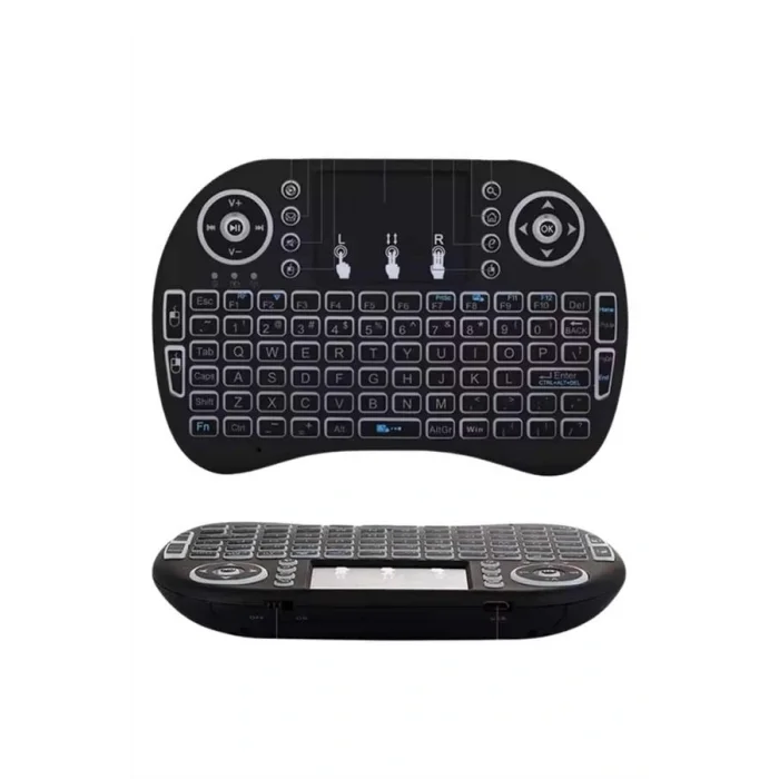 Kablosuz Türkçe Q Klavye RGB Işıklı Televizyon Ps3 Dokunmatik Mouse