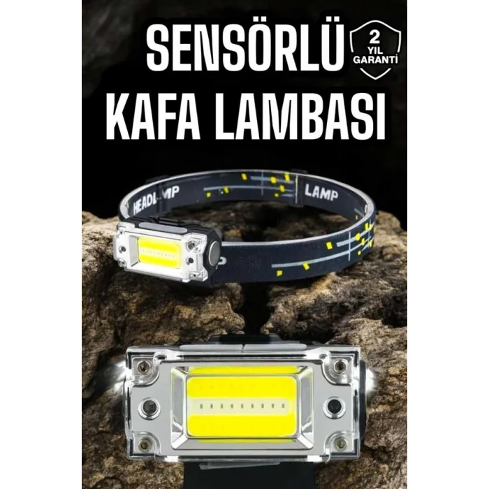 Kafa Lambası Led Fener Pratik Taşınabilir Ayarlanabilir USB Şarjlı