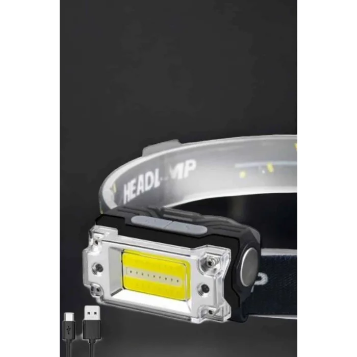 Kafa Lambası Led Fener Pratik Taşınabilir Ayarlanabilir USB Şarjlı