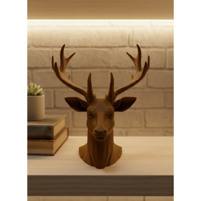 Kahverengi Geyik Biblo 23 cm Dekoratif Şık Tasarım