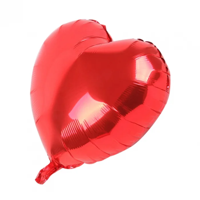 Kalp Balon Folyo Kırmızı 45 cm 18 inç (5047)