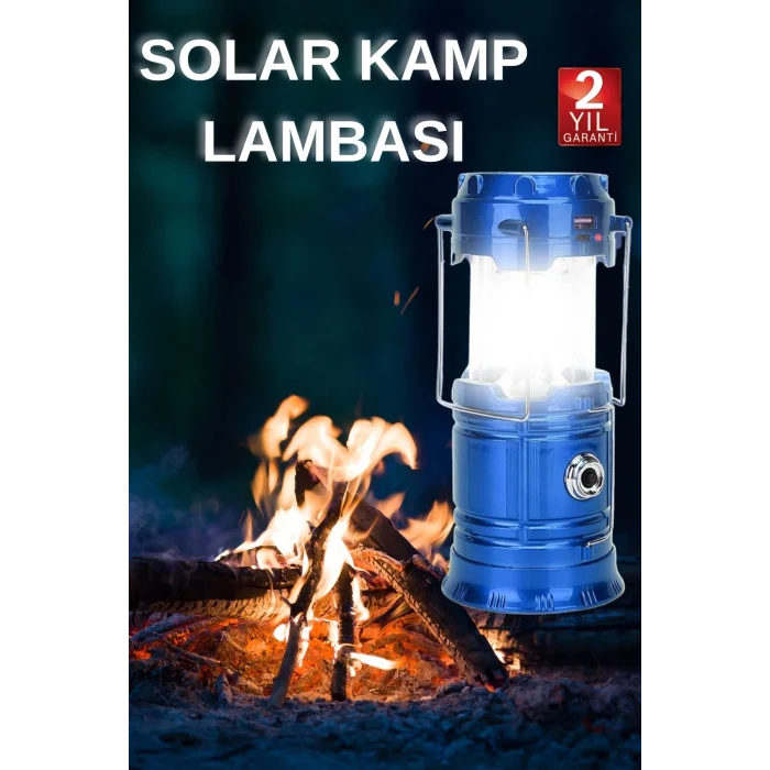 Kamp Lambası El Feneri Askılı Büyük Boy USB Şarjlı Işıldak