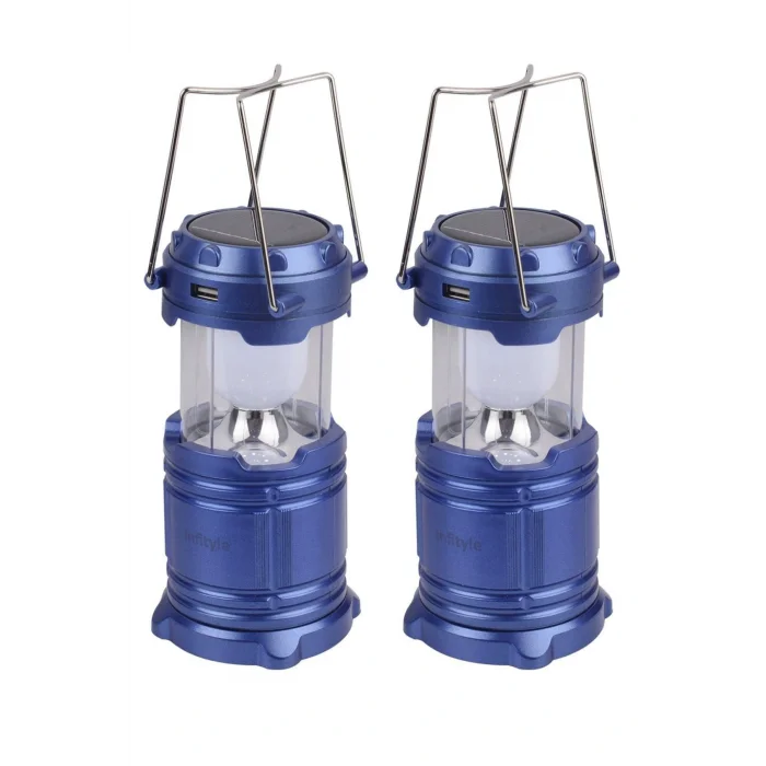 Kamp Lambası Solar Şarjlı Kızaklı Kamp Feneri Led Lamba Işıldak