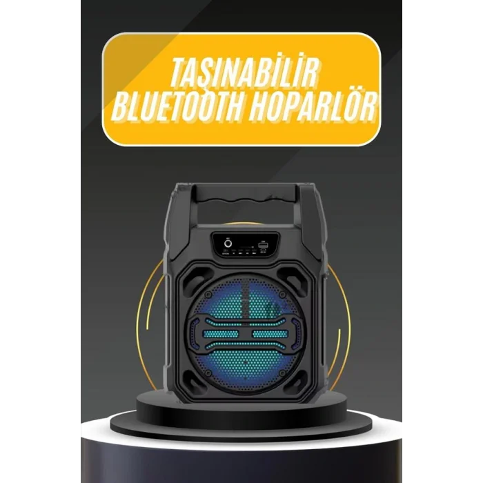 Karaoke Mikrofonlu Fm Radyolu Bluetooth Hoparlör Yüksek Ses Kaliteli