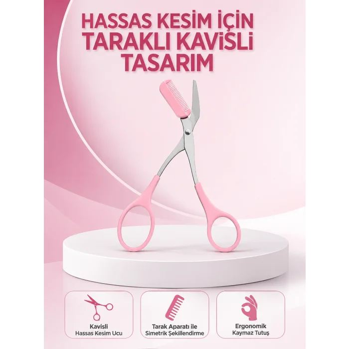 Kaş, Kirpik ve Tırnak Çevresi Temizliği İçin Çok Fonksiyonlu Makas Yeni Nesil