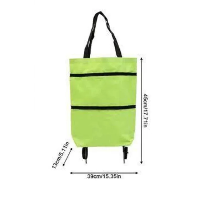 Katlanabilir Tekerlekli Çantalı Çarşı Pazar Arabası Alışveriş Çantası Piknik Çantası