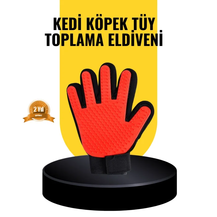Kedi ve Köpekler İçin Tüy Toplama Eldiveni – Yumuşak Silikonlu Masaj Eldiveni
