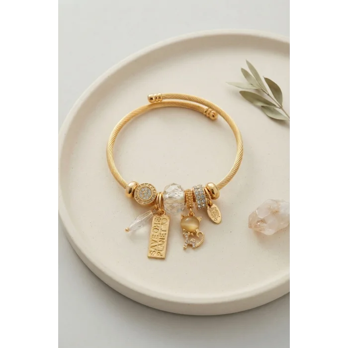 Kedili Model Charmlı Bileklik