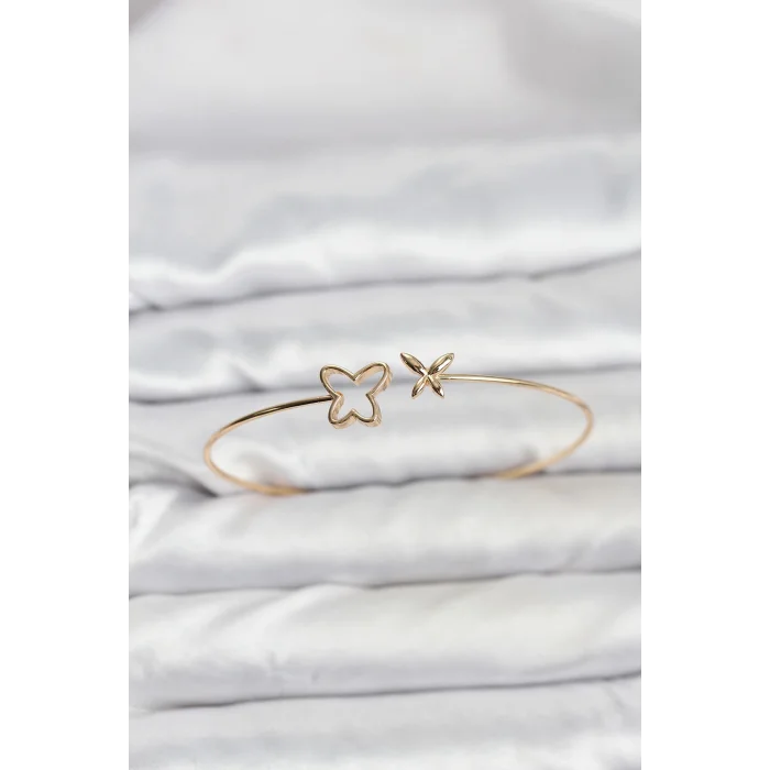 Kelebek Model Gold Renk Bileklik