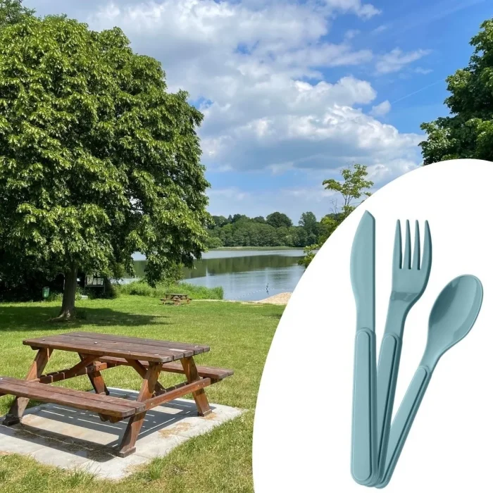 Kendiliğinden Kutulu Hijjenik Plastik Piknik Tipi Çatal Kaşık  Seti
