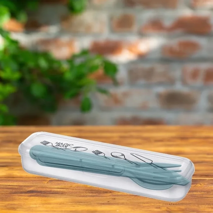Kendiliğinden Kutulu Hijjenik Plastik Piknik Tipi Çatal Kaşık  Seti