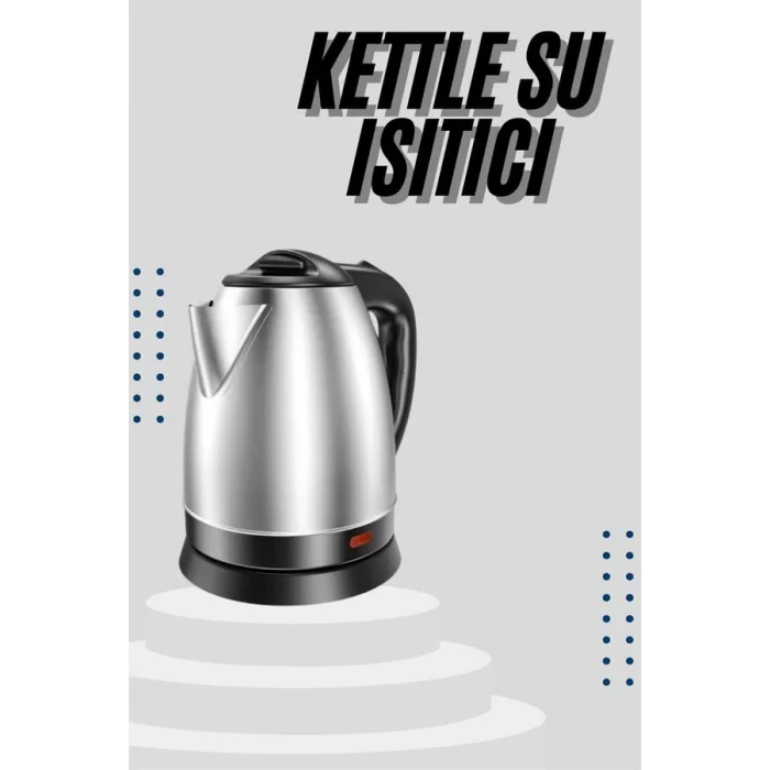 Kettle C F Tipi 220-240V Paslanmaz Çelik Elektrik Kablolu Otomatik Kapanma