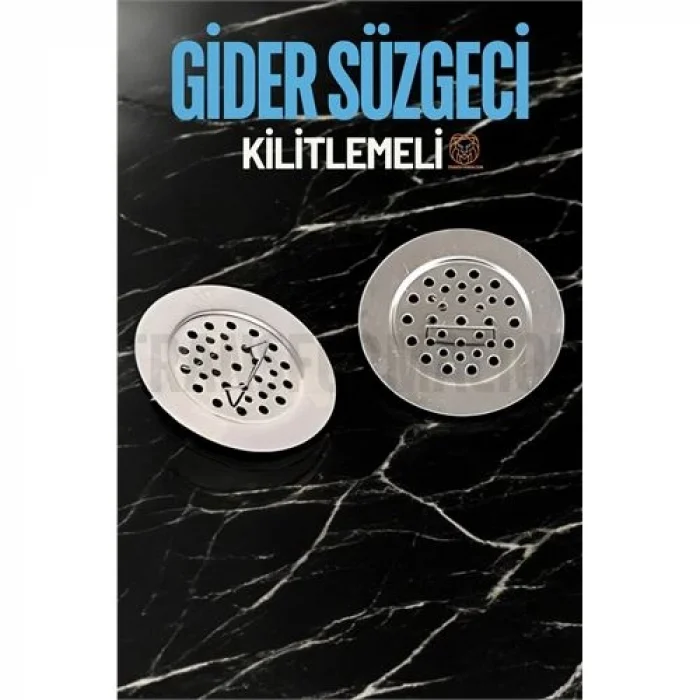Kilitlenebilir Metal Lavabo Evye Süzgeci 2 ADET 721234