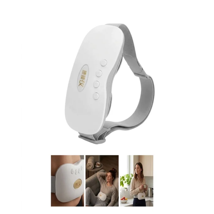 Kızılötesi Isıtmalı Titreşimli Kadın Bel ve Rahim Masaj Kemeri USB Şarjlı