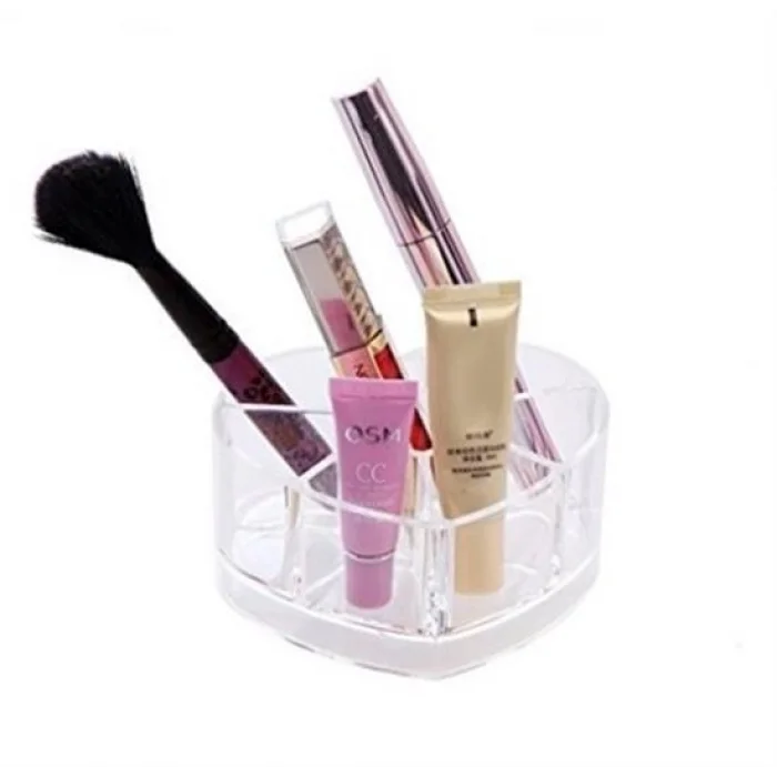 Kozmetik Makyaj Malzemesi Düzenleyici Kalpli Akrilik Organizer (5047)