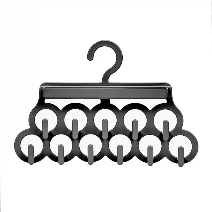 Kravat ve Şal Askısı - Takı ve Aksesuar Düzenleyici Askı - Siyah