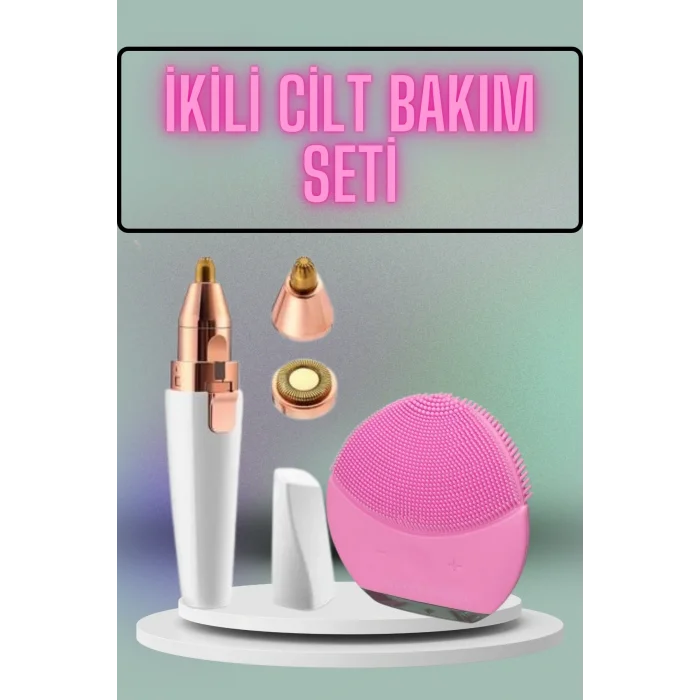 Kulak Burun ve Yüz Epilasyon Aleti ve Yüz Masaj Aleti İkili Cilt Bakım Seti