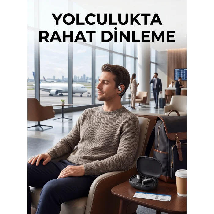 Bluetooth Kablosuz Kulaklık Kulak Kancalı Şarj Göstergeli