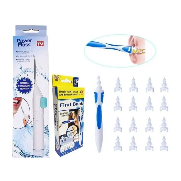 Kulak Temizleme ve Power Floss Diş Temizleme Seti | Mekanik Ağız Bakımı