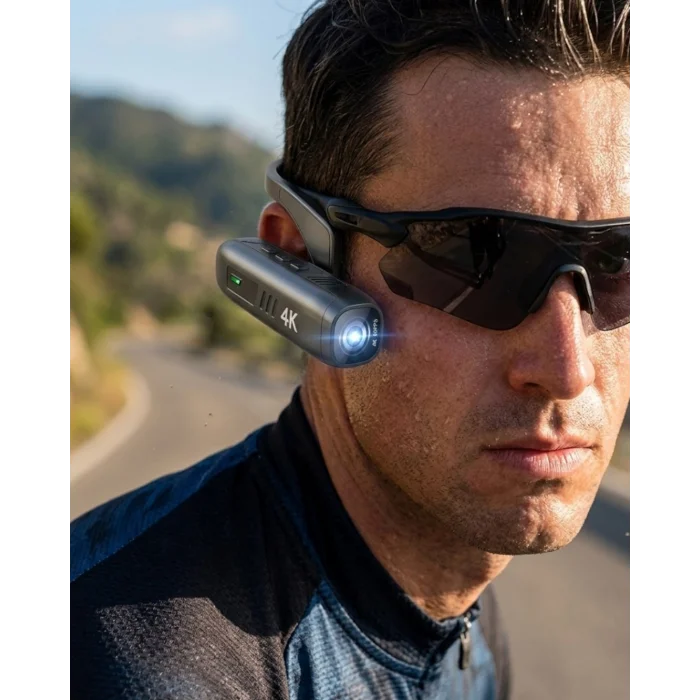 Kulak Yanı Takılabilir 4K Aksiyon Kamera 30FPS Video WiFi Uygulama Kontrol