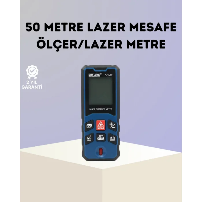 Lazer Metre 50 MT Hassas ve Hızlı Ölçüm Özellikli