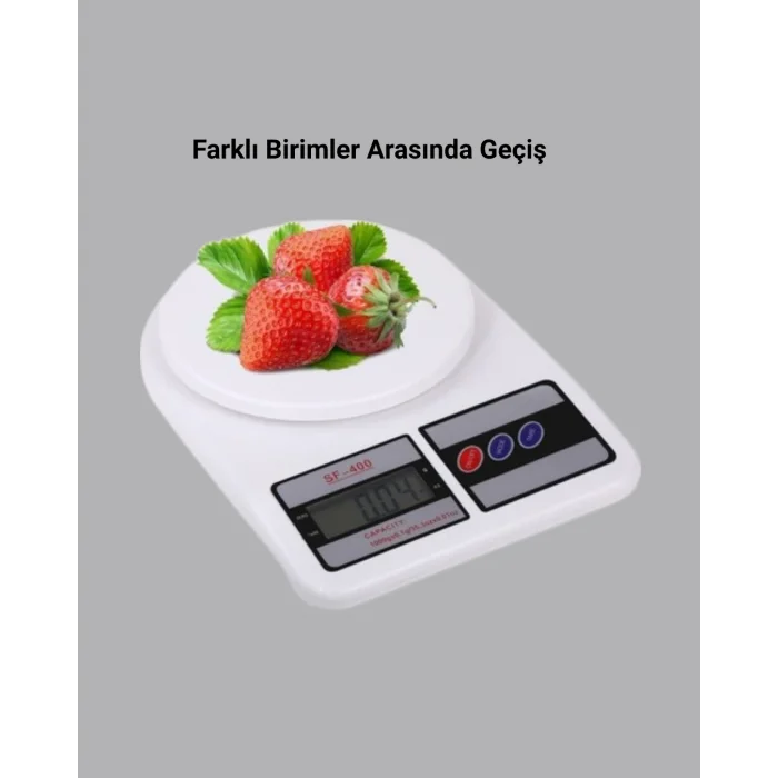 LCD Ekranlı Hassas Dijital Mutfak Terazisi – 5kg Kapasite, 1g Hassasiyet