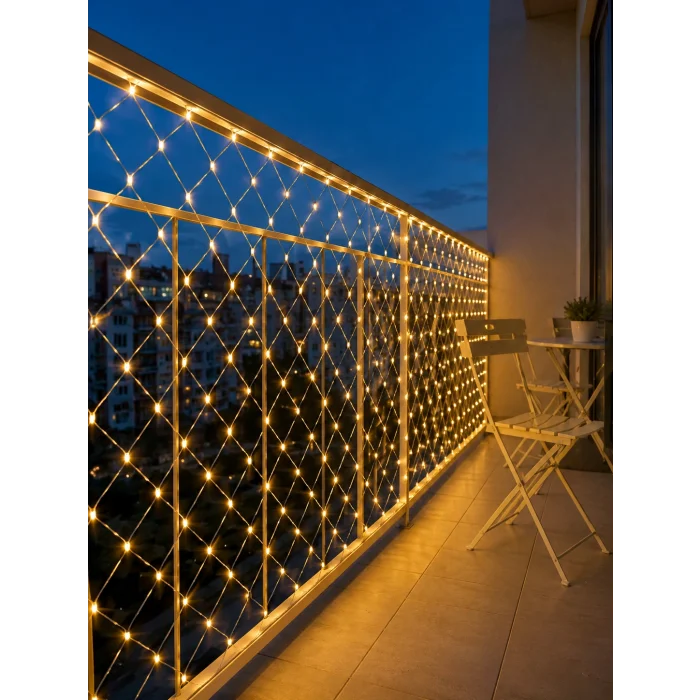 LED Ağ Işık Dekoratif File Aydınlatma Balkon Oda ve Bahçe Süsleme Yeni Nesil