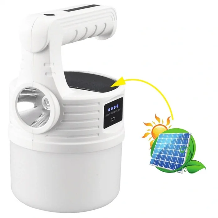 LED Güneş Enerjili Kamp Lambası–2000 Lümen Süper Parlak, 5 Aydınlatma Modlu,USB ile Şarj Edilebilir Dış Mekan,Asılabilir Torch El Feneri (5047)
