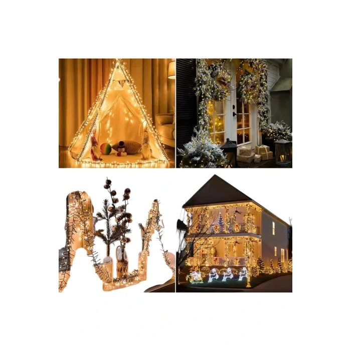 Led Işık 10 Metre Gün Işığı Parlak ve Doğal Ağaç Süsleme