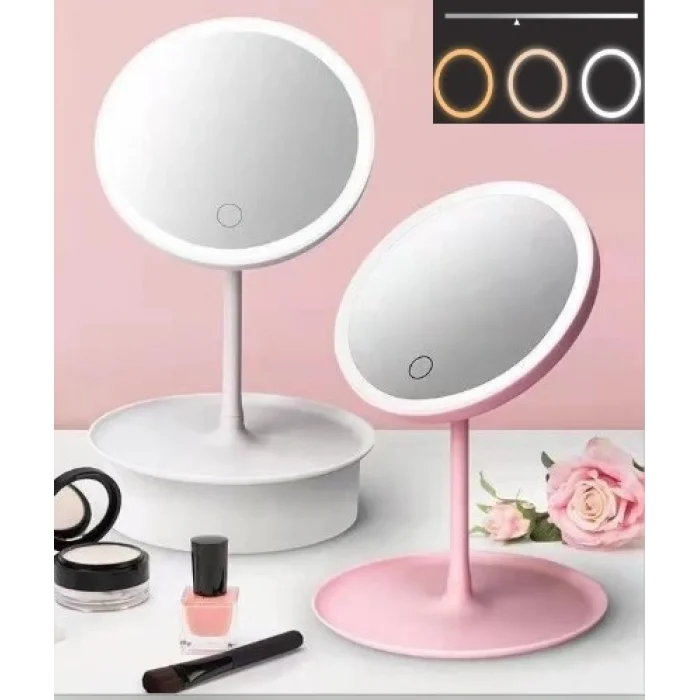 Led Işıklı Dokunmatik Makyaj Aynası 3 Kademeli Işık Ayarlı (5047)