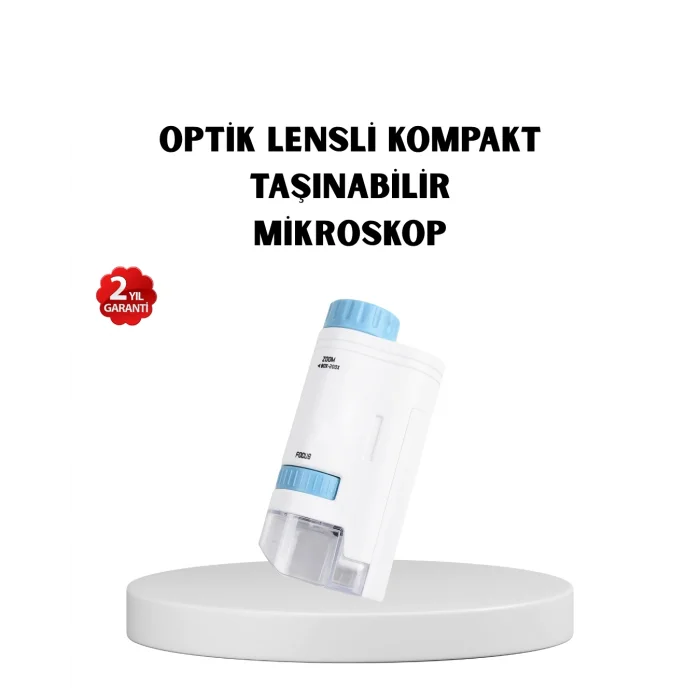 LED Işıklı Mikroskop 80X–200X Zoom Eğitici Bilim Seti ve Taşınabilir