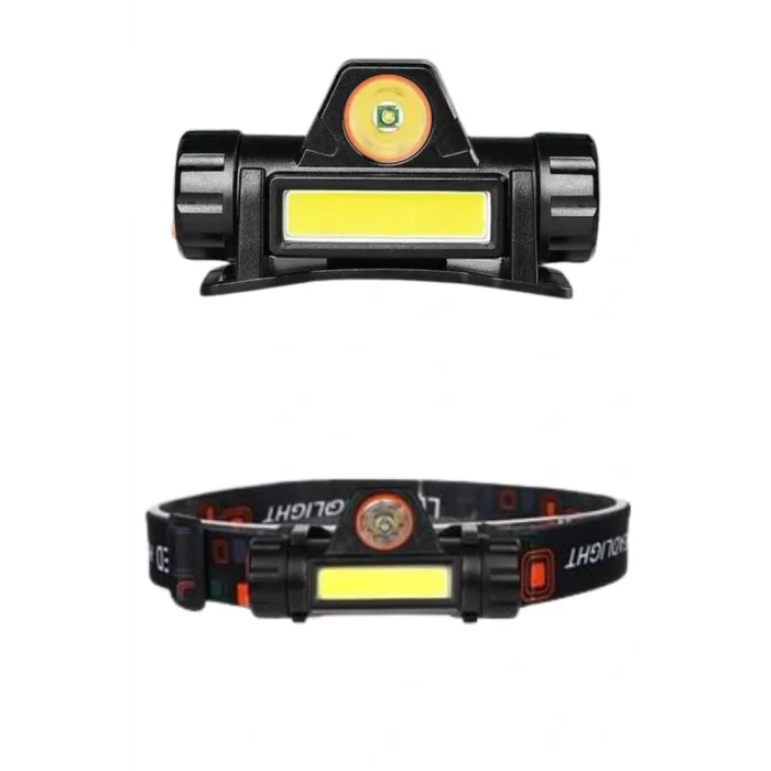 Ledli Şarjlı Kafa Lambası LED Şarjlı Su Geçirmez Kafa Feneri