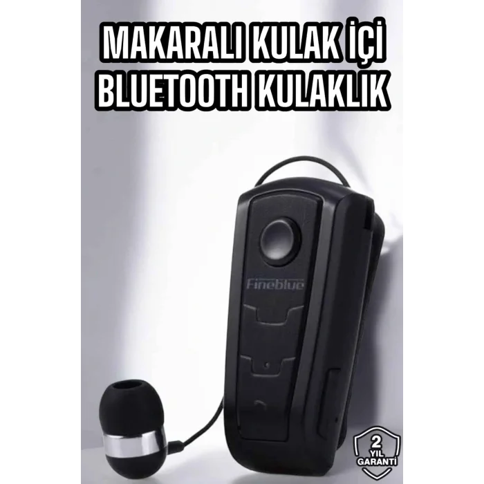 Makaralı Bluetooth Kulaklık Çağrı Cevaplama Kablolu Uzun Pil Ömrü