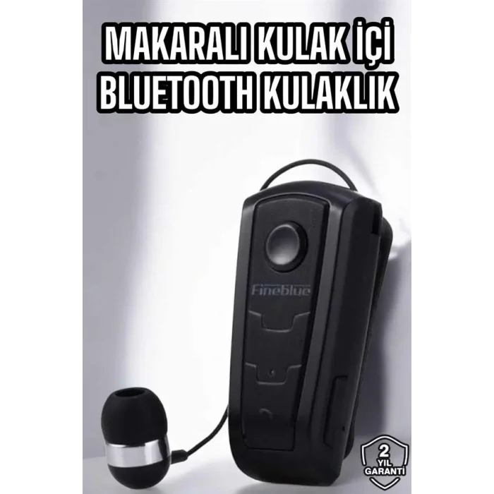 Makaralı Bluetooth Kulaklık Çağrı Cevaplama Kablolu Uzun Pil Ömrü