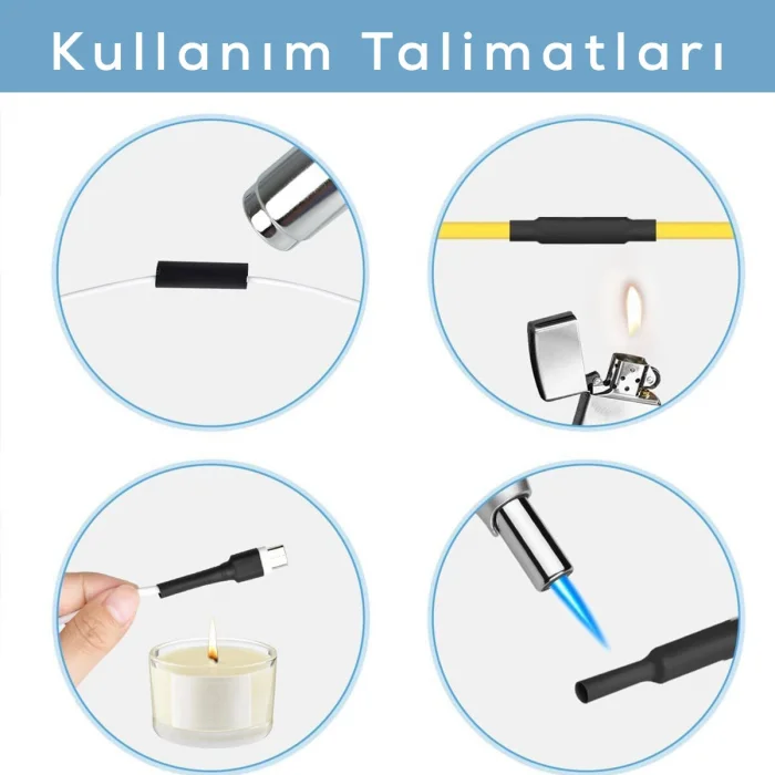 MAKARON KABLO TAMİR SETİ ISIYLA BÜZÜŞMELİ DARALAN HORTUM (5047)