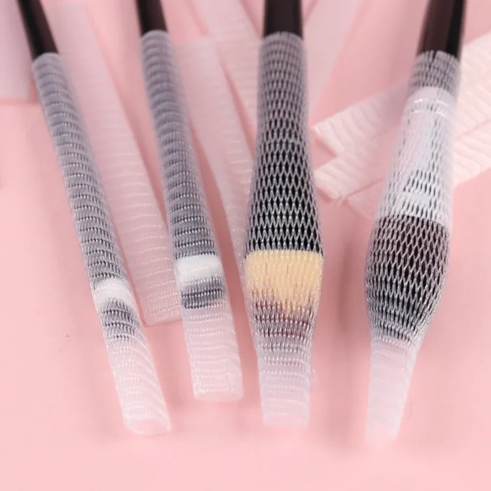 Makyaj Far Allık Kontür Eyeliner Fırça Malzemeleri Ürünleri Koruyucu File Kapak Örgü Kılıf Set 20li (5047)