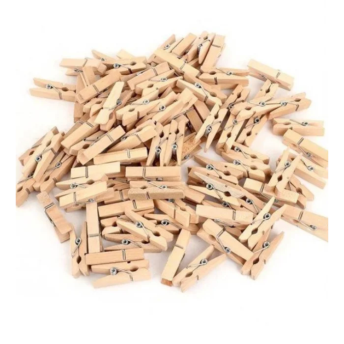 Mandal Mini Ahşap Mandal (10 Adet)