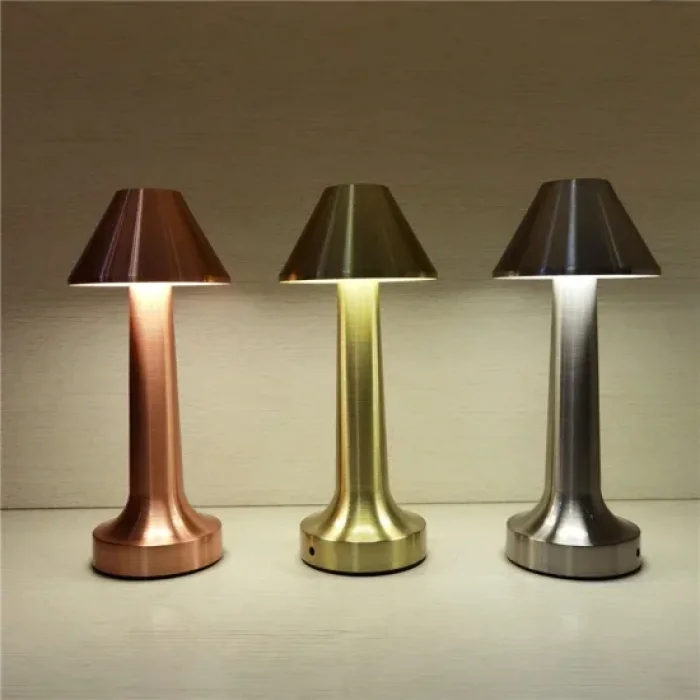 Mantar Lamba Dekoratif Masa Lambası USB Şarj Edilebilir Dokunma Kontrolü Göz Bakımı Sanatsal Komidin Yatak Odası için Işık Oturma Odası Çalışma Odası Restoran (5047)