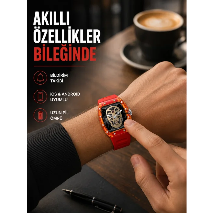 Manyetik Şarjlı Akıllı Saat iOS Android Uyumlu Yeni Nesil