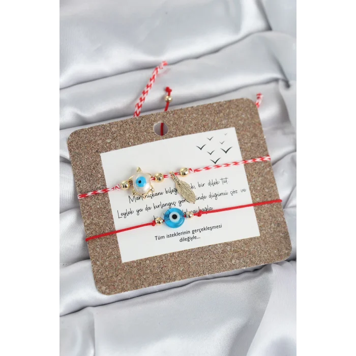 Marteniçka Bileklik 2li Caretta Caretta ve Nazarlı Model