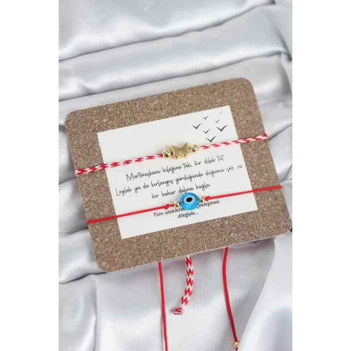 Marteniçka Bileklik 2li Nazar ve Kelebek Model