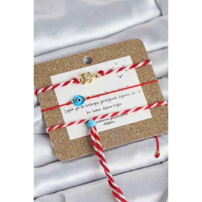 Marteniçka Bileklik 3lü Caretta Caretta ve Nazarlı Model