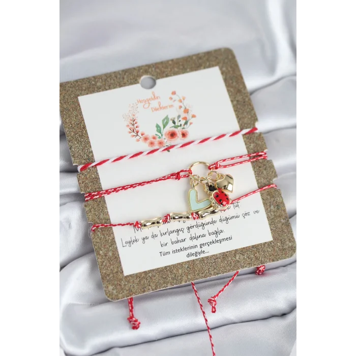 Marteniçka Bileklik 3lü Uğur Böcekli Model