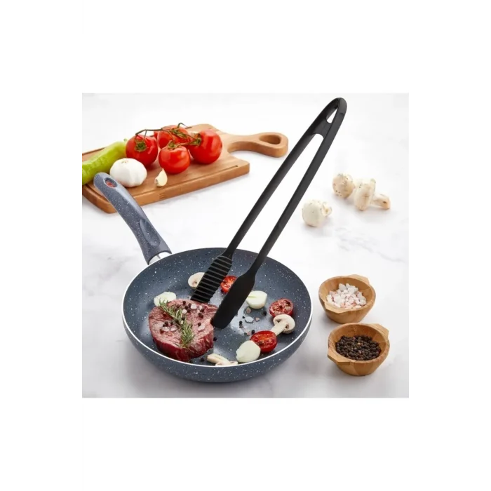 Maşa - 220 Dereceye Kadar Dayanıklı Yanmaz - Yapışmaz Plastik Izgara Maşası 30 Cm