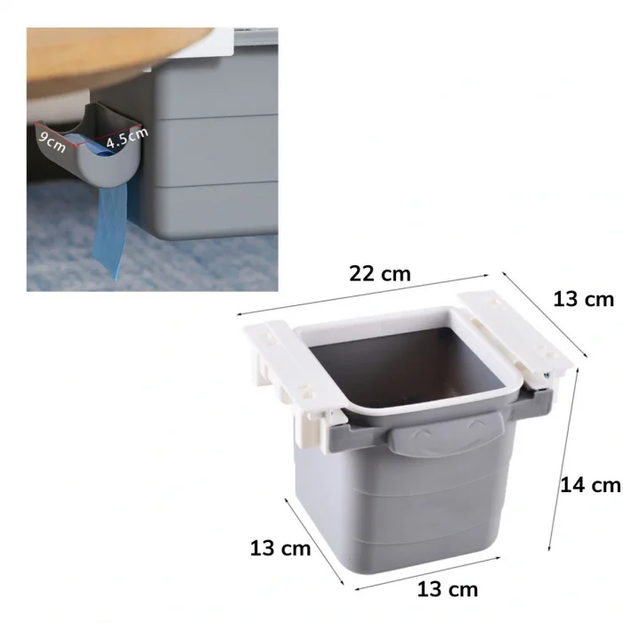 Masa Altı Sürgülü Mini Çöp Kovası (5047)